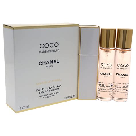 chanel coco mademoiselle parfum purse spray|coco mademoiselle refill 20ml.